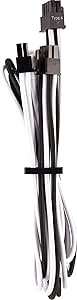 Corsair CP-8920248 Premium Sleeved PCIe Cables - White/Black — main product image