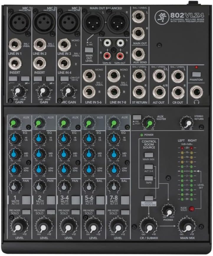 Mackie 802VLZ4 8-Channel Compact Analog Mixer — main product image