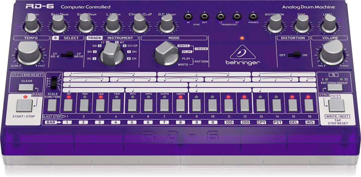 Behringer RD-6 Analog Drum Machine Purple Translucent