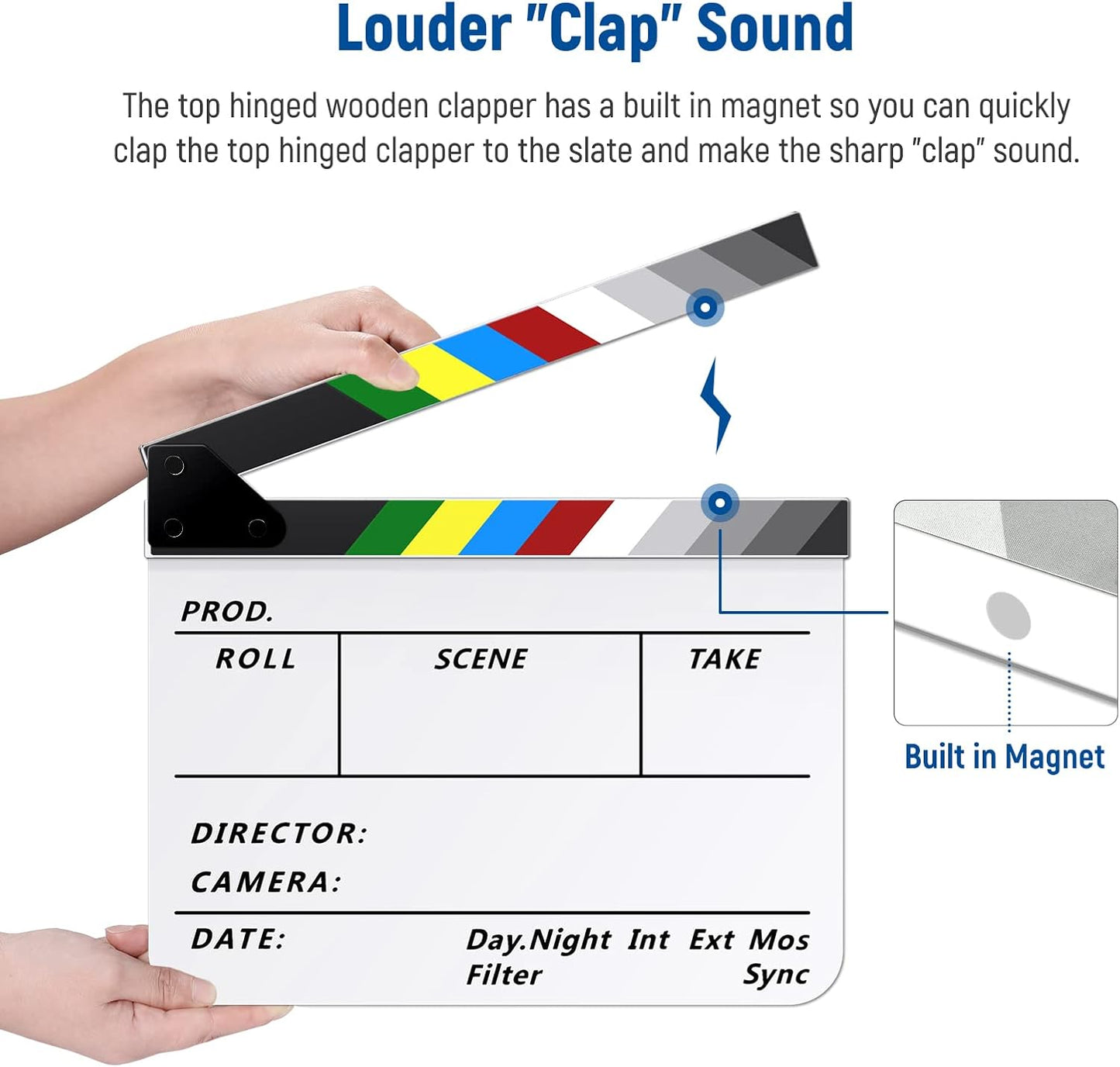 Neewer 10083458@@##1 Acrylic Film Director's Clapper Board