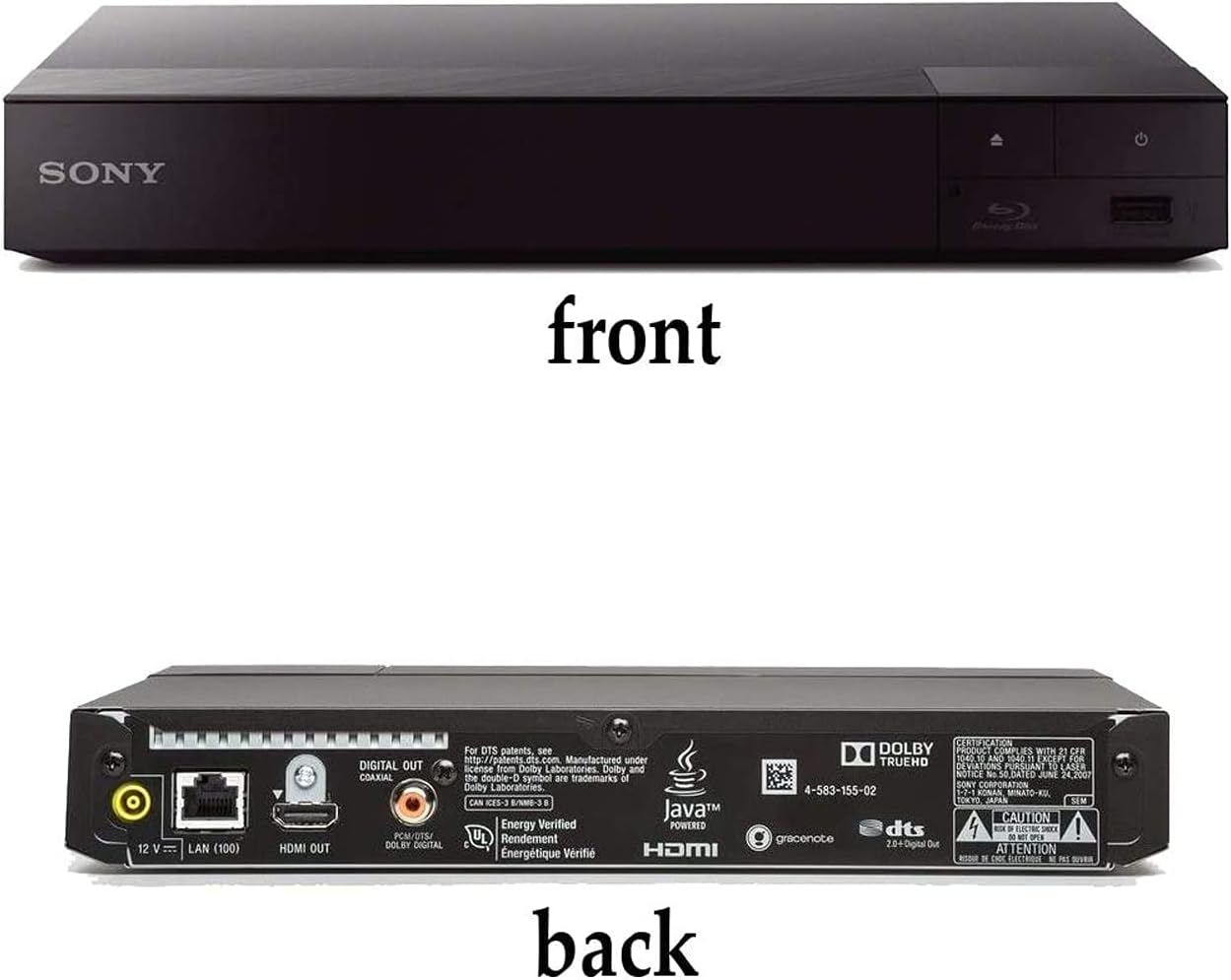 Sony BDP-BX370 Blu-ray Player with Wi-Fi & HDMI Cable