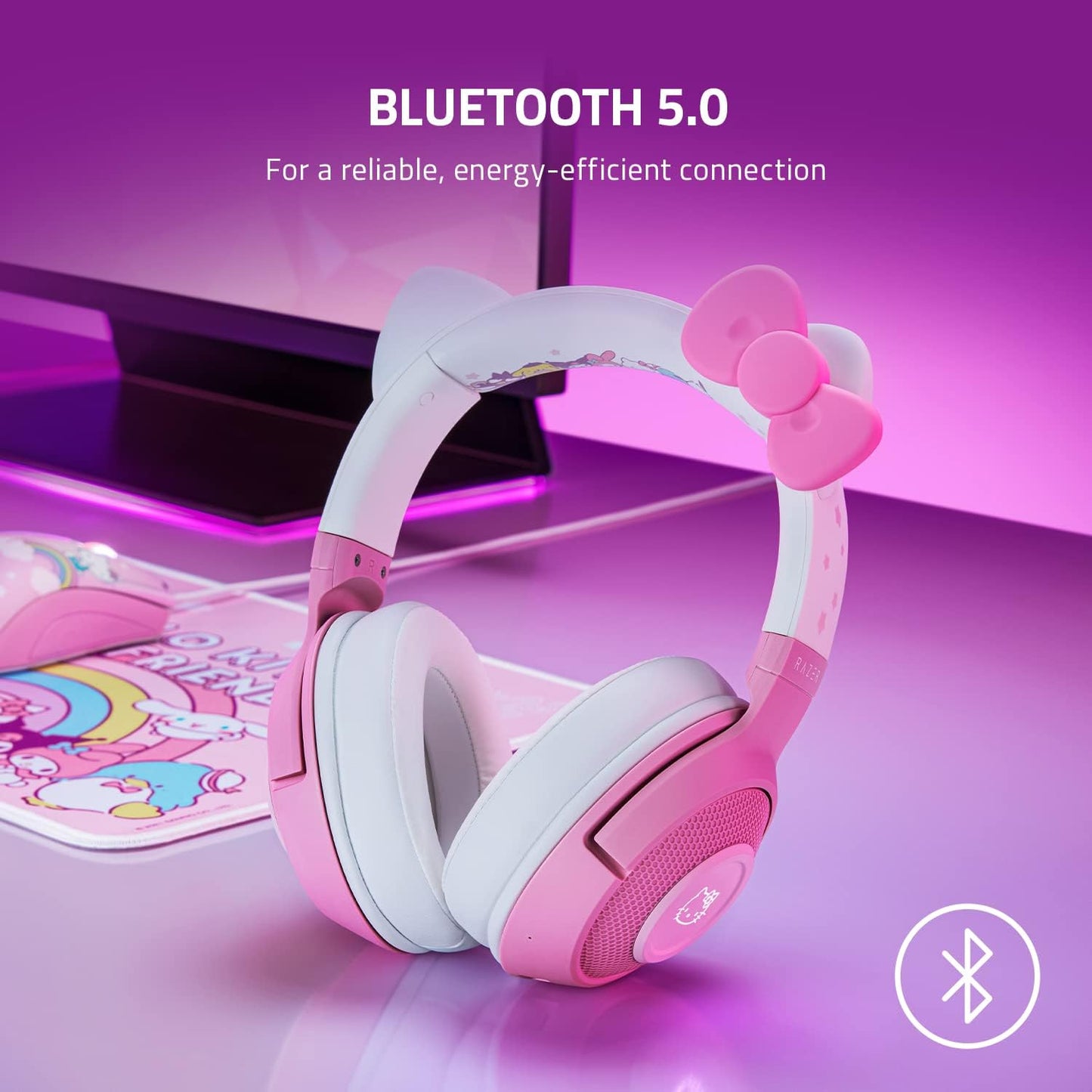 Razer Kraken BT Headset Hello Kitty Edition Low Latency