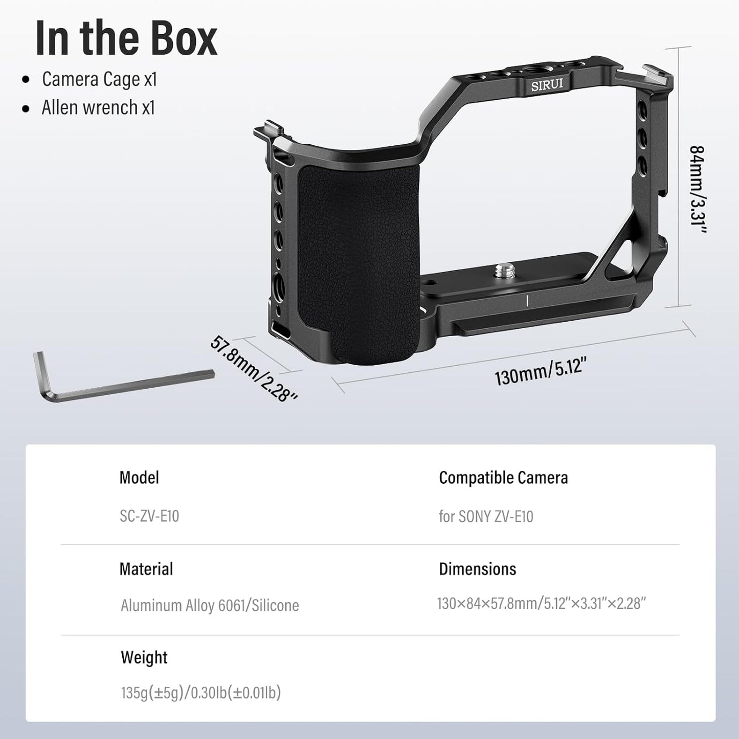 Sirui SC-ZV-E10 ZV-E10 Camera Cage with Grip