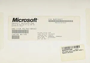 Microsoft 9QA-00443 Office Small Business 2007 System Builder