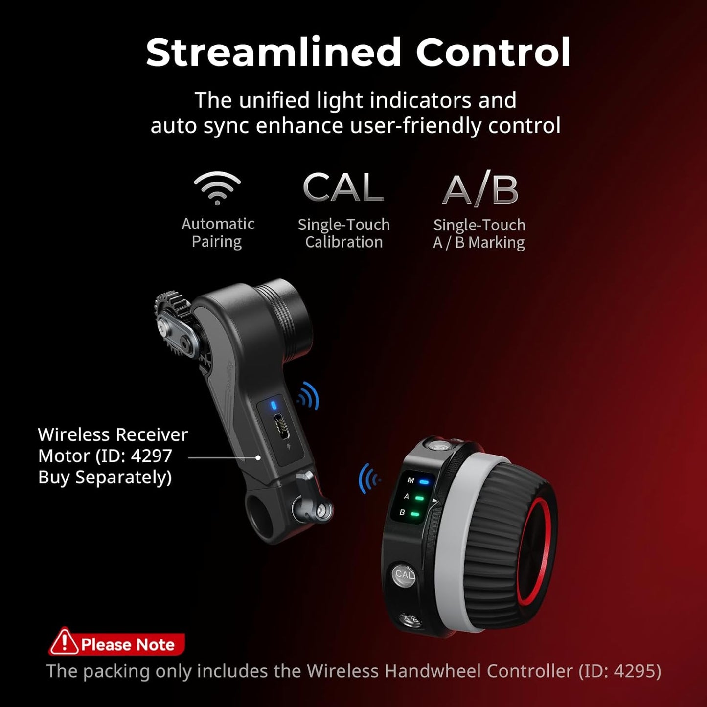 SmallRig 4295 Wireless Handwheel Controller (Lite) for DSLR