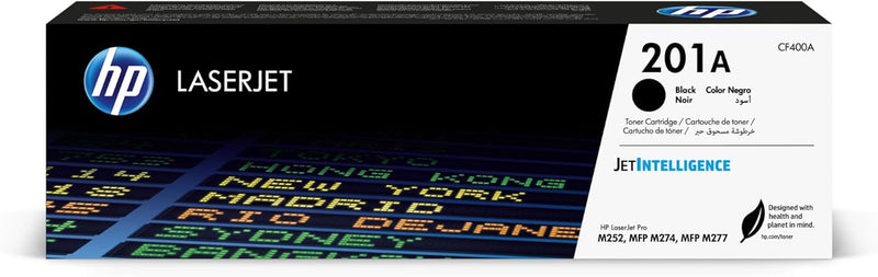 HP CF400A 201A Black LaserJet Toner Cartridge — main product image