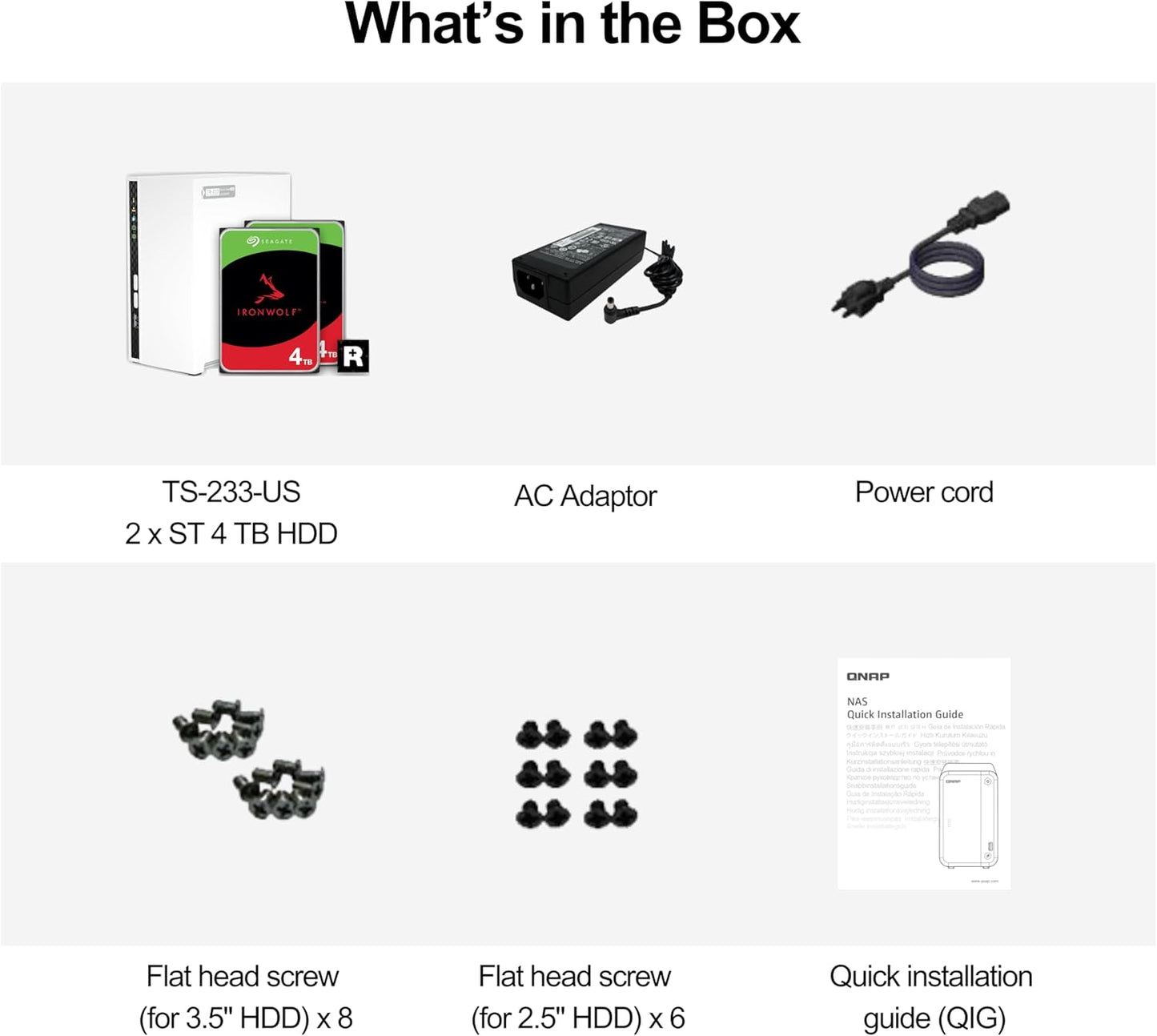 QNAP TS-233-24ST-US 4TB Home NAS RAID Bundle