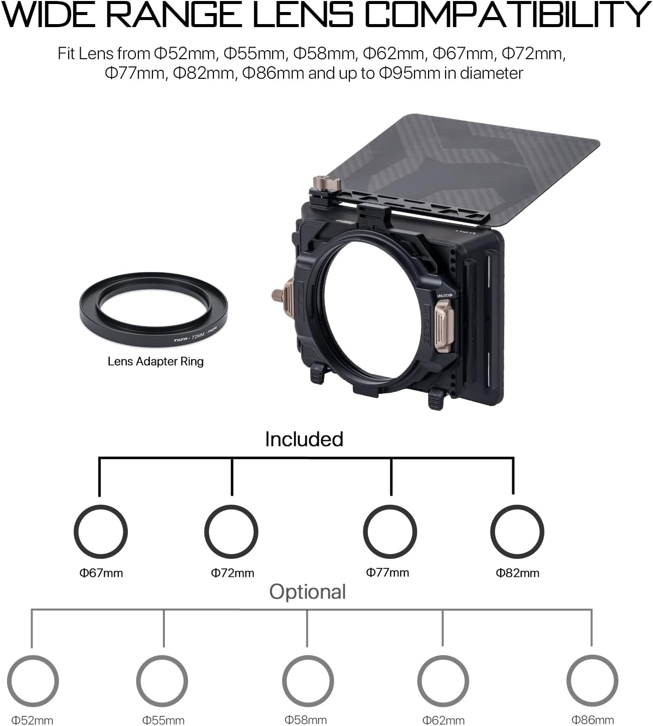 Tilta MB-T16 Mirage Matte Box 4x5.6 Circular Filters