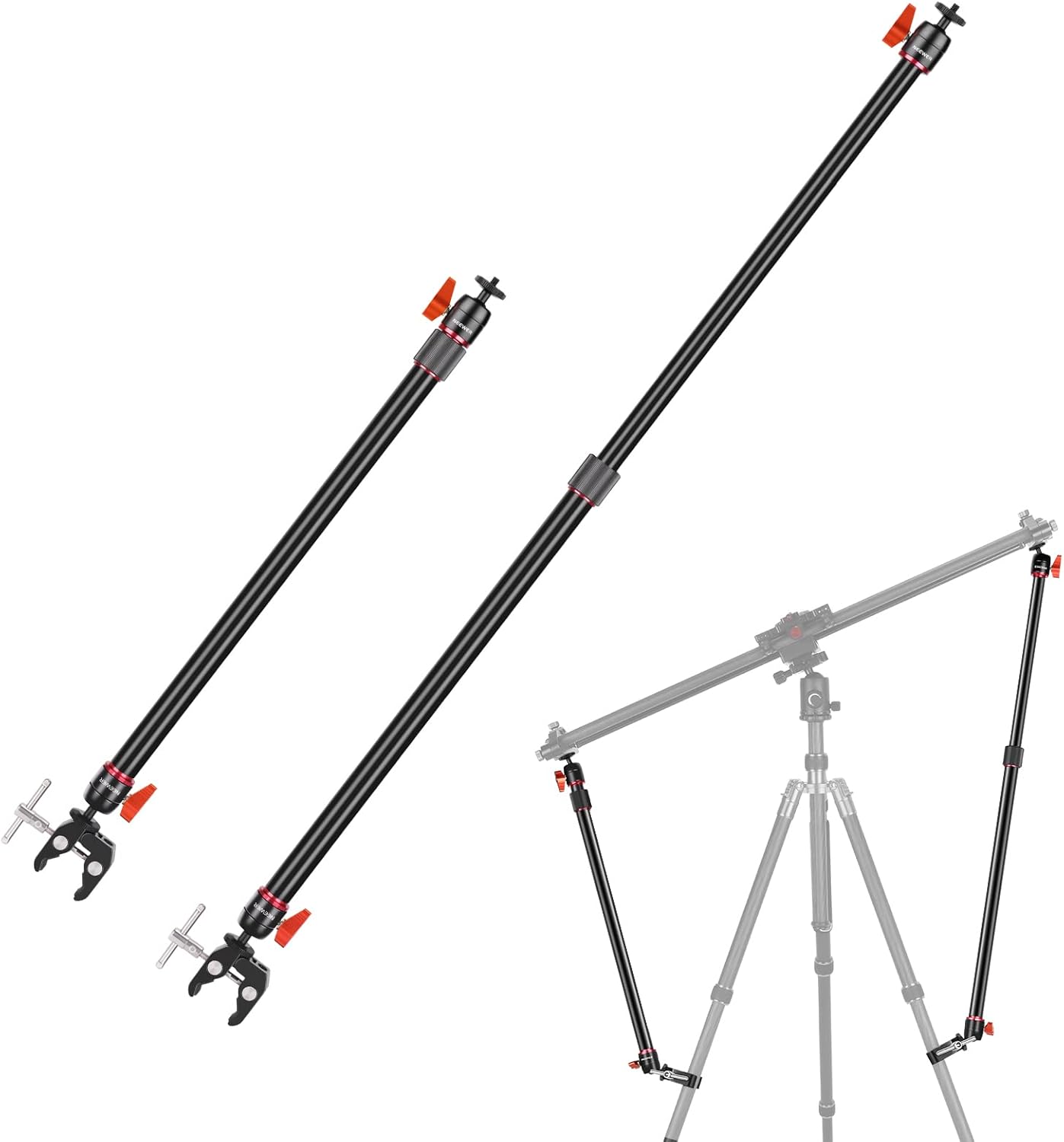 Neewer 10099791 Camera Slider Support Arm Stabilizer 2-Pack