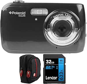 Polaroid E2POLIS126BK IS126 16.1MP Digital Camera Bundle