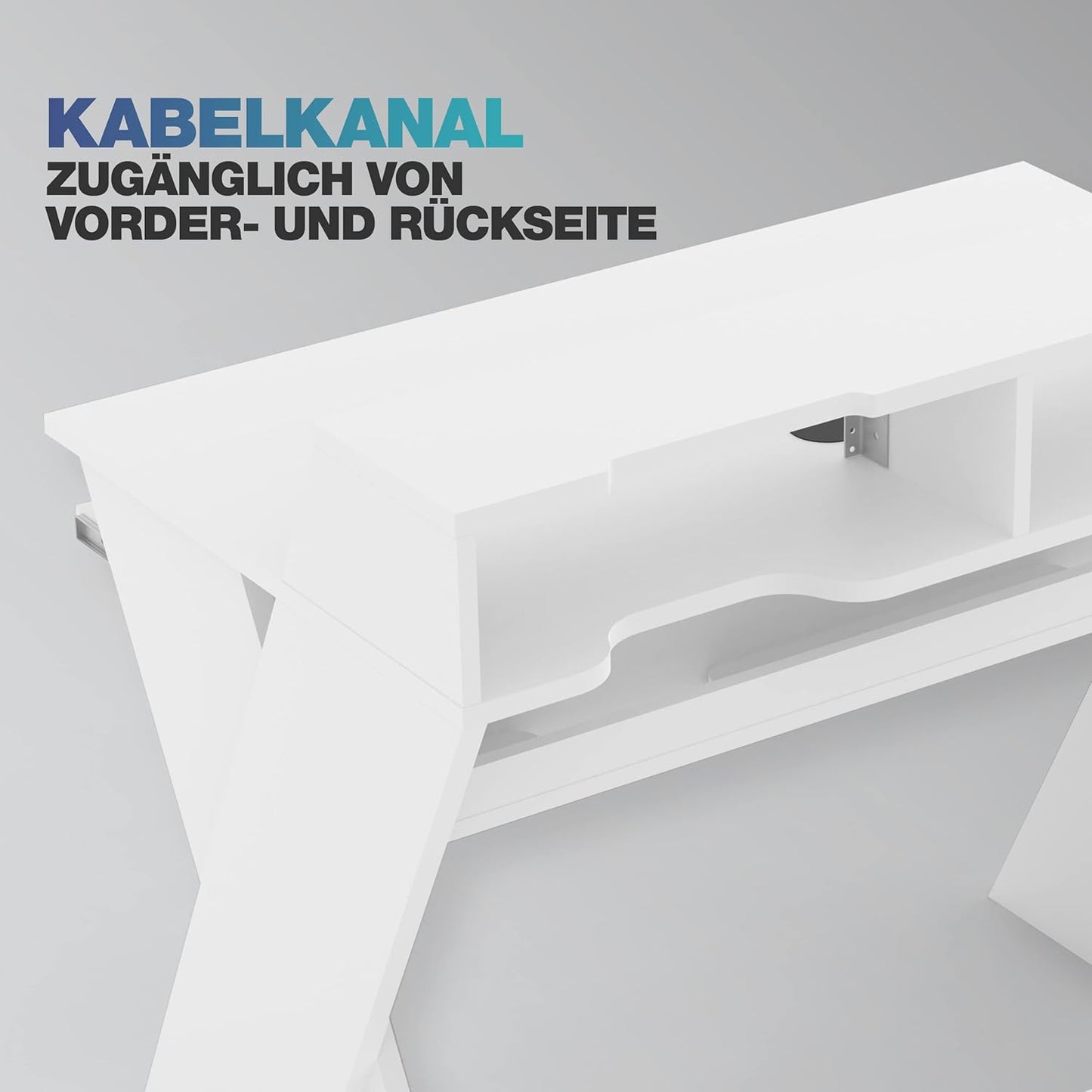 Glorious AMS-SOUND-DESK-COM-WHT Compact Studio Workstation - White