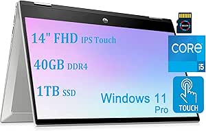 HP Pavilion x360 14" 2-in-1 Touch Laptop i5