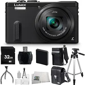 Panasonic ZS40 Lumix Camera Bundle - 32GB, Case & Tripod