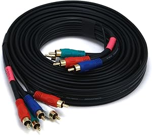 Monoprice 105356 10ft 5-RCA Component Video/Audio Cable