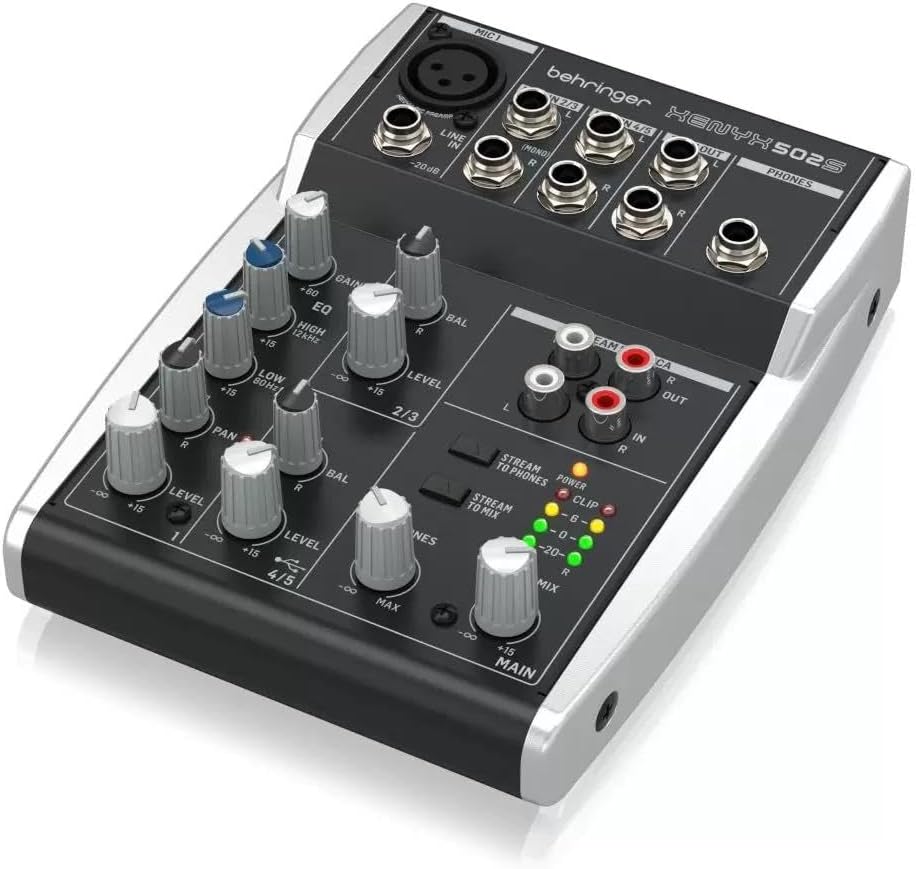 Behringer XENYX 502S 5-Channel Analog Streaming Mixer