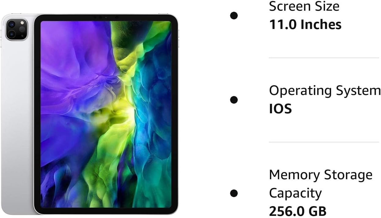 Apple MXDD2LL/A 2020 iPad Pro 11-inch 256GB Silver Renewed