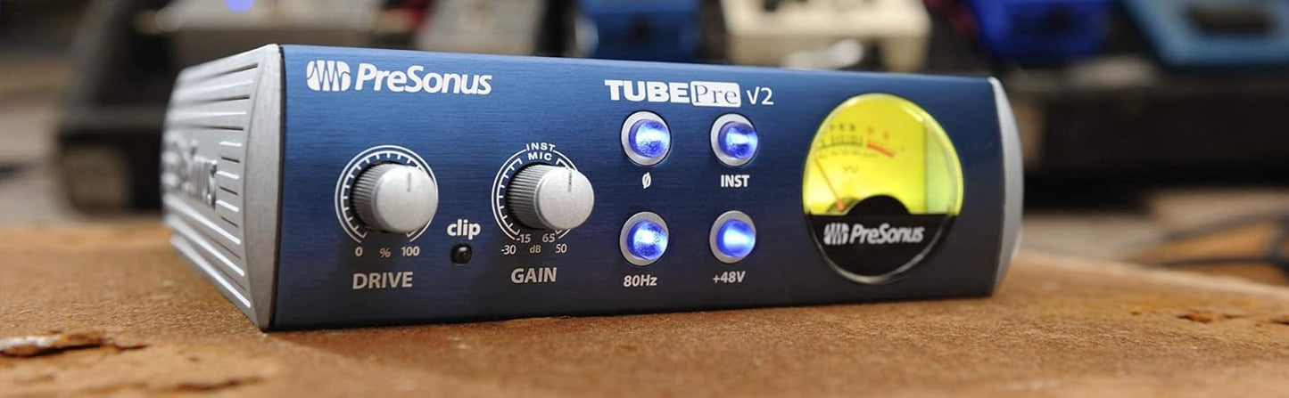 PreSonus TubePre v2 Tube Microphone Preamplifier DI Box