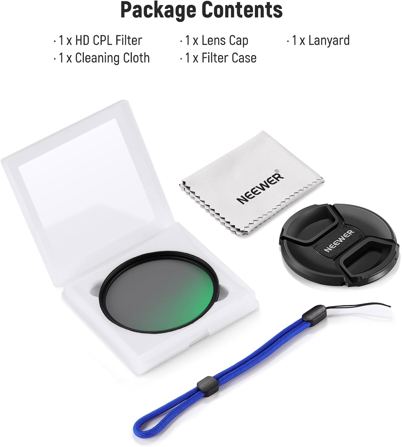 Neewer 10104873 49mm CPL Polarizing Filter + Lens Cap