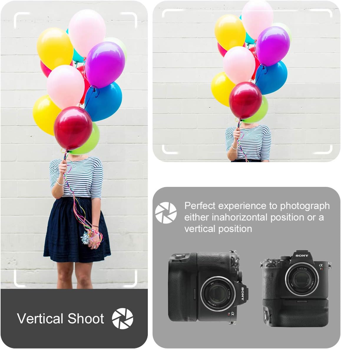 Meike A7R IV grip Vertical Battery Grip for Sony