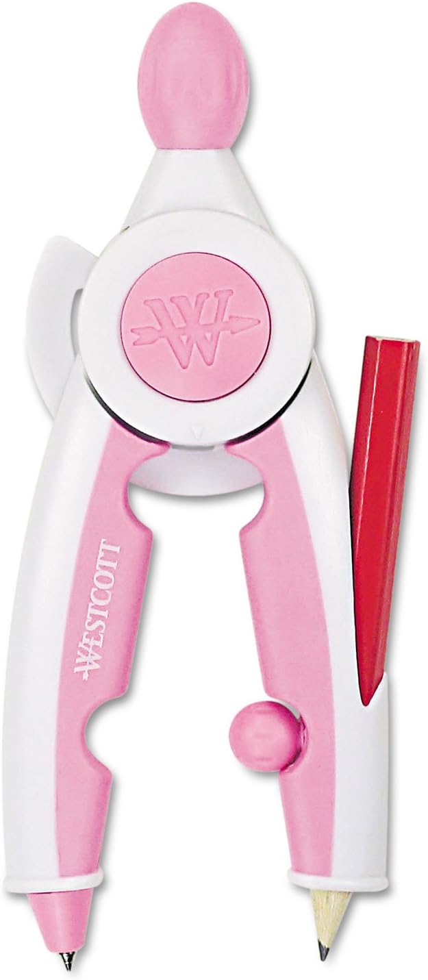 Westcott 14377 Soft Touch School Compass, Microban Protected