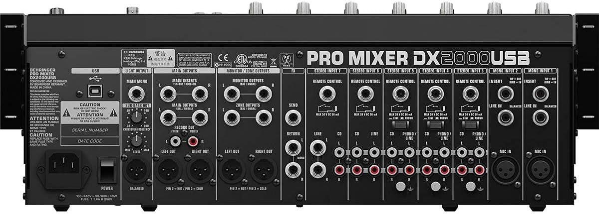 Behringer Pro Mixer DX2000USB 7-Channel DJ Mixer USB
