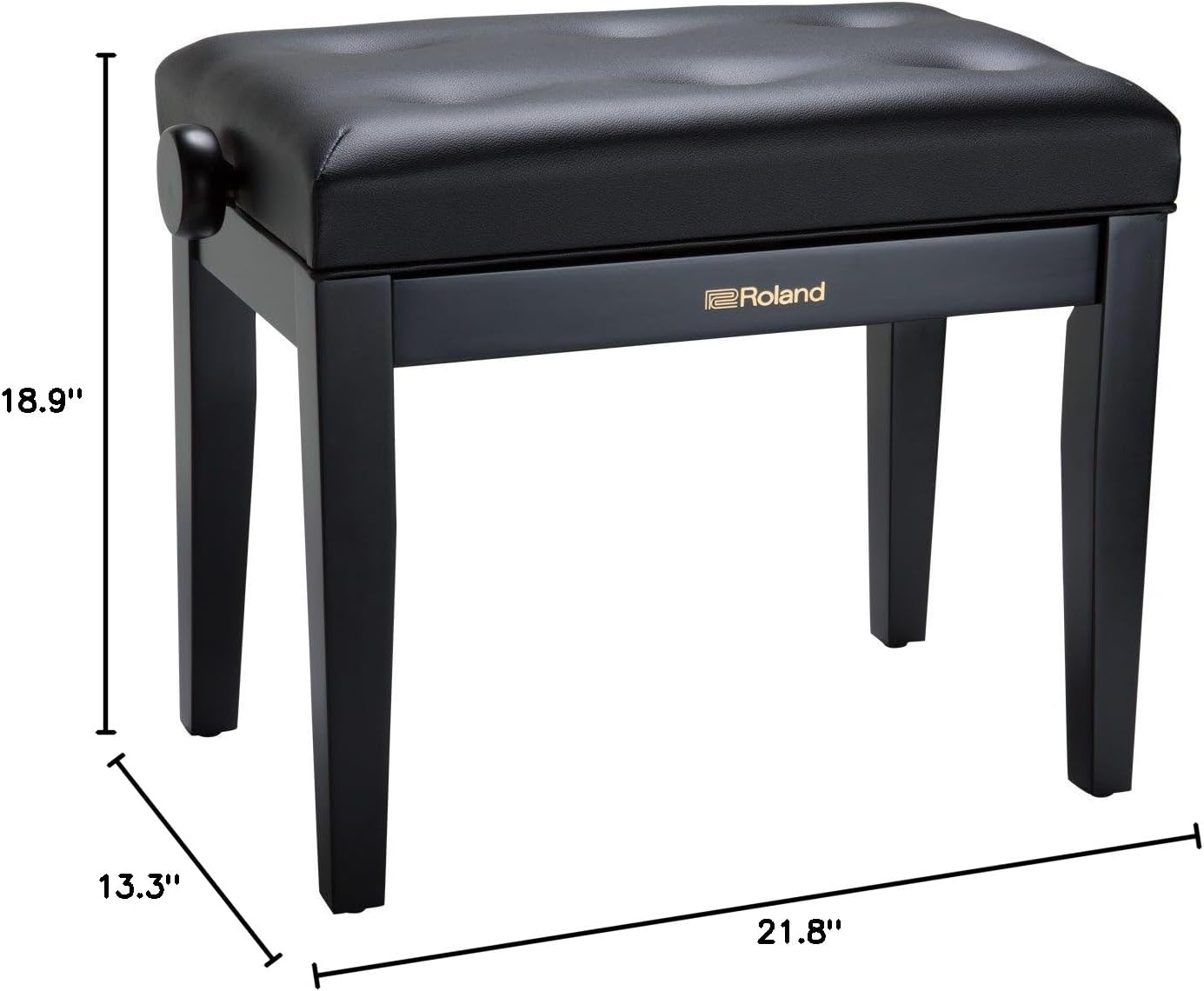 Roland RPB-300BK Adjustable Satin Black Piano Bench