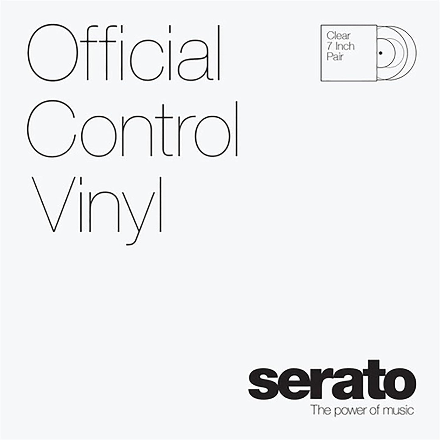 Serato Control Vinyl 10-inch Standard Colors Clear Pair