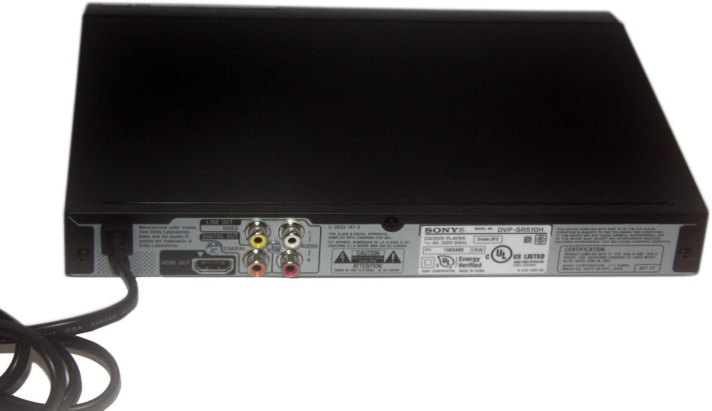 Sony DVP-SR510H 1080p DVD Player HDMI Remote