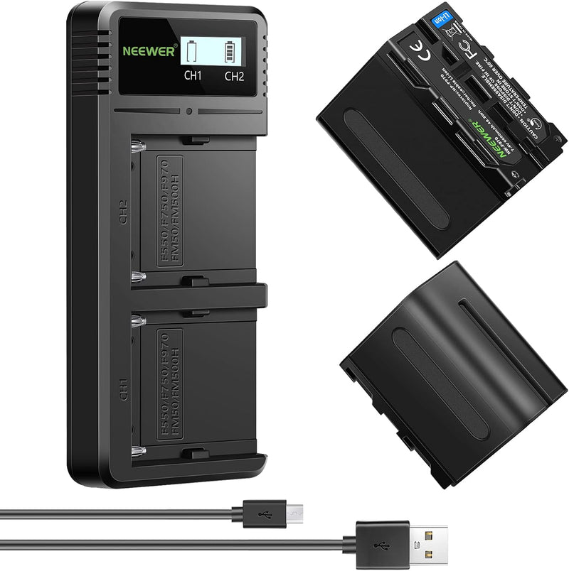 Neewer 10099654 Dual NP-F970 Battery Charger Kit — main product image