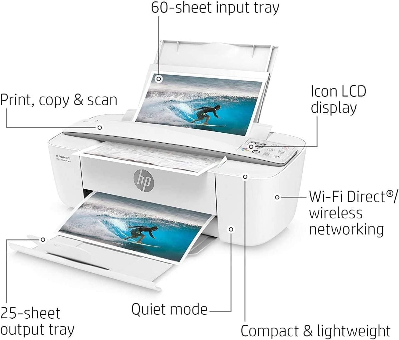 HP R-HP10128 DeskJet 3755 Wireless All-in-One Printer