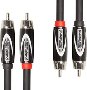 Roland RCC-15-2R2R Black Series Dual RCA Cable 15ft