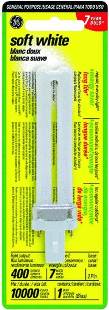 GE 93130279 7W CFL G23 Soft White Bulb