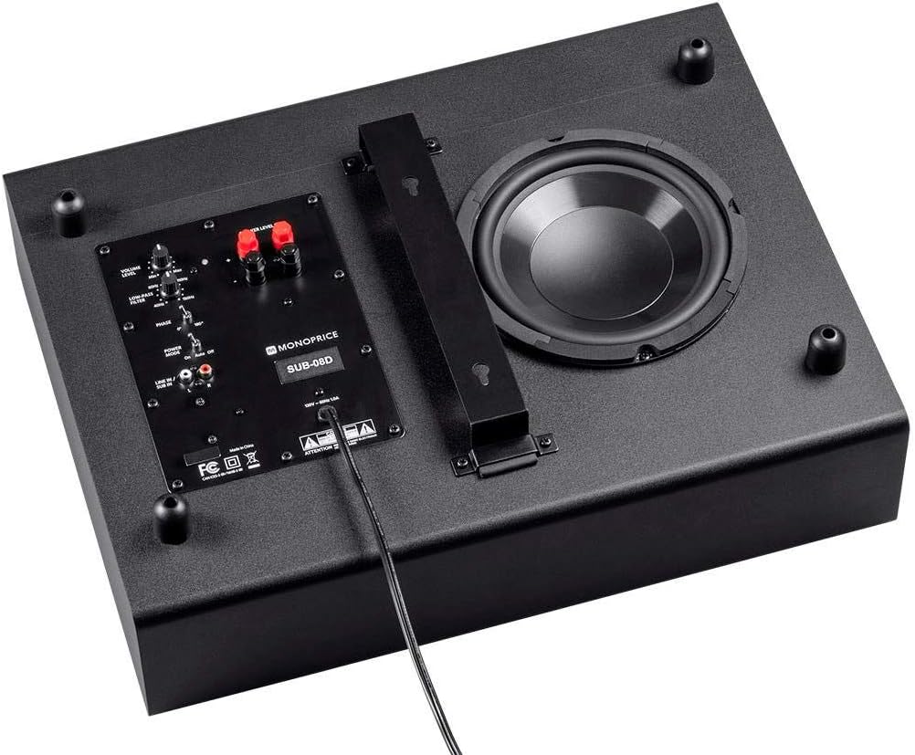 Monoprice 133829 SSW-8 Slim 8" 100W Powered Subwoofer