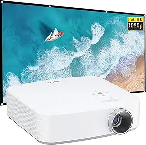LG E1LGPF50KA Full HD LED Smart Projector Screen Bundle