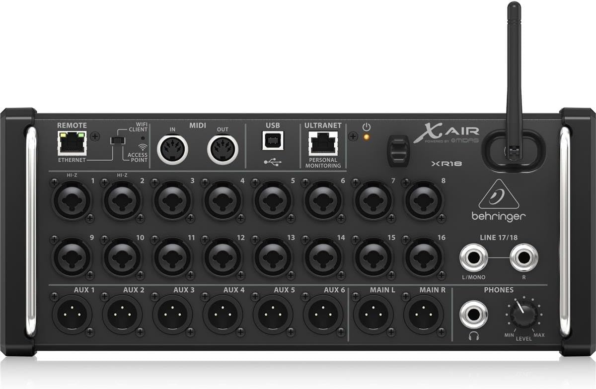 Behringer XAir XR18 Digital Mixer: iPad/Android, MIDAS Preamps + Cables