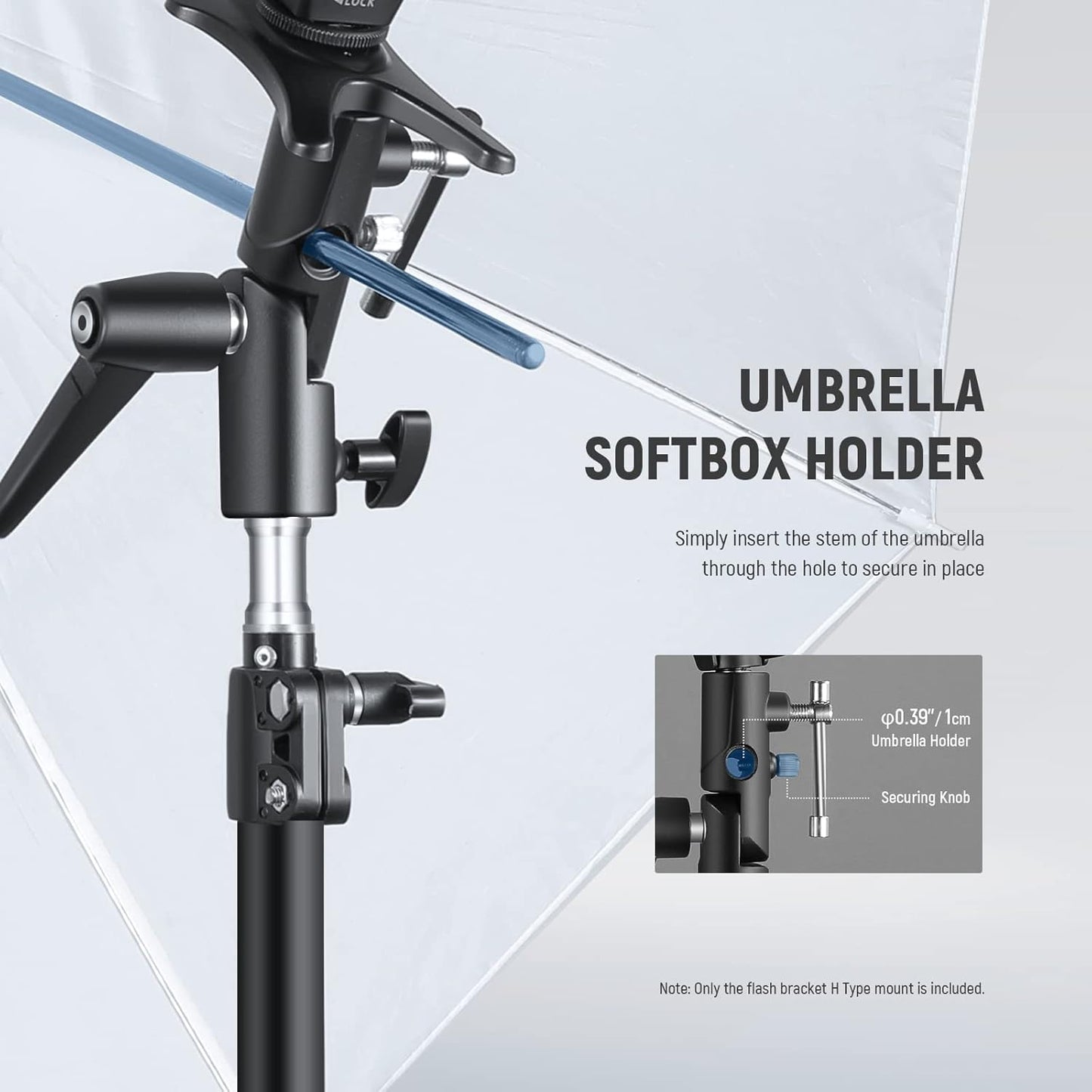 Neewer 10101210 Camera Flash Bracket H-Type with Umbrella Holder
