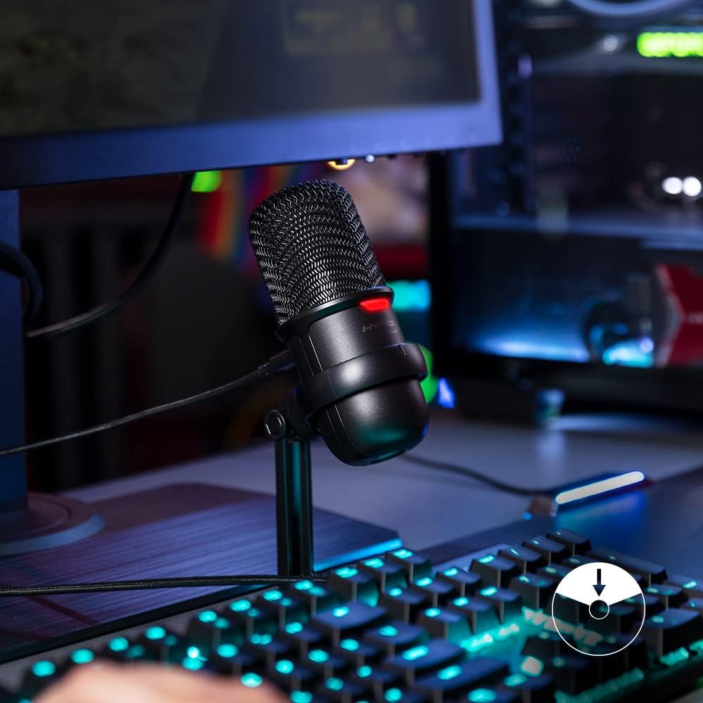 HyperX HMIS1X-XX-BK/G SoloCast USB Condenser Gaming Microphone