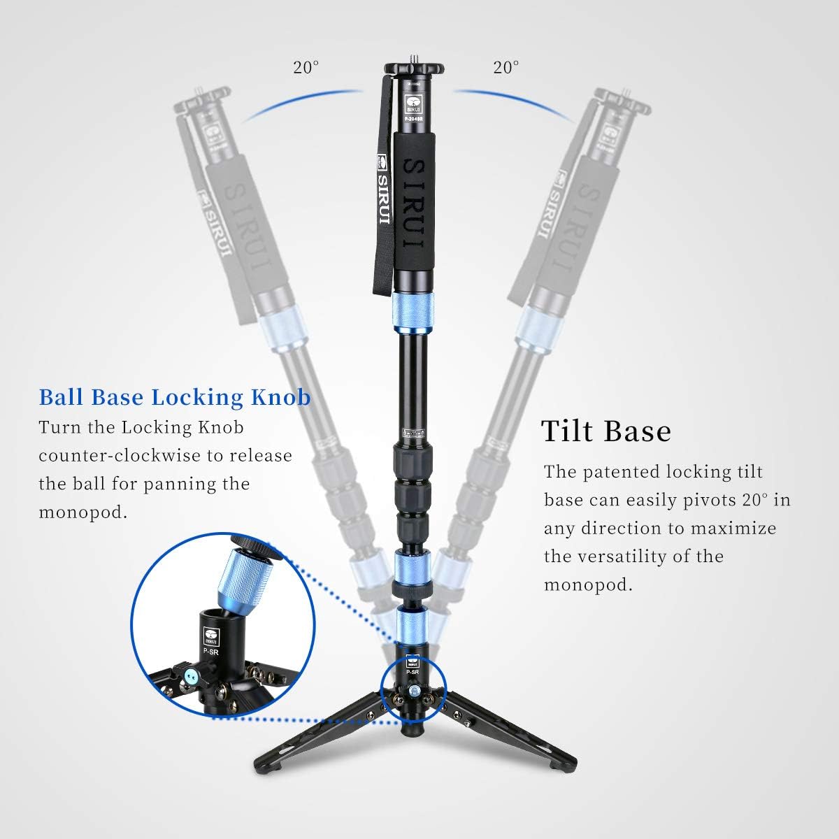 Sirui 78163, EAN6952060004181 P-204SR Aluminum Monopod