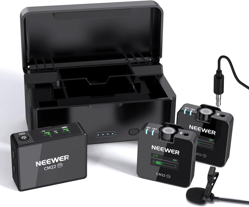 Neewer 21000042 Wireless Lavalier Microphones - Charging Case, 2 Pack — main product image