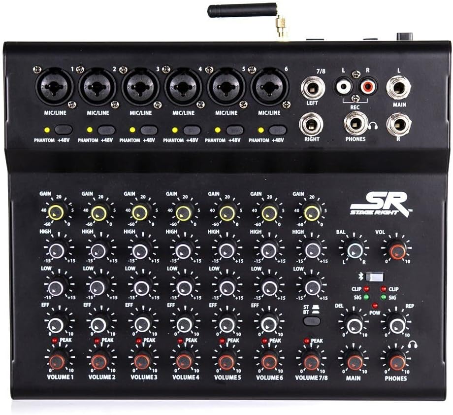 Monoprice 625912 Stage Right 8-Channel Powered Mixer