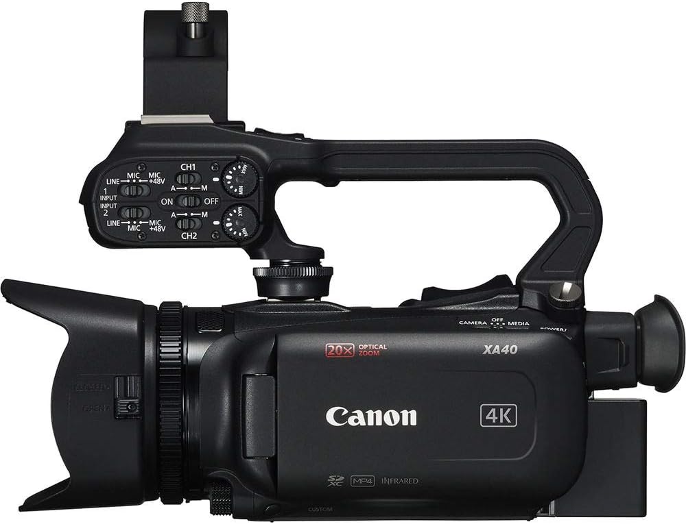 Canon 3666C002 XA40 4K Camcorder Advanced Bundle (Renewed)