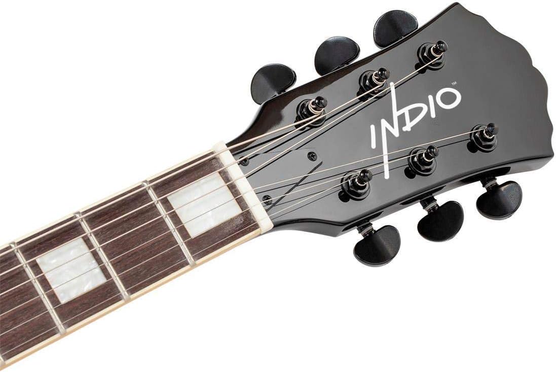 Monoprice 610500 Indio Flamed Maple Hollow-Body Electric Guitar