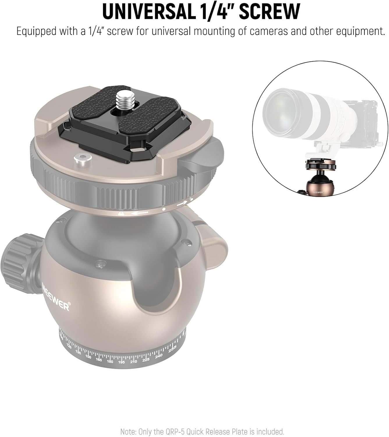 Neewer QPR-5 Quick Release Plate 38mm Arca-Type 2-Pack