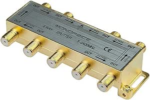 Monoprice 110017 Premium 8-Way Coax Cable Splitter