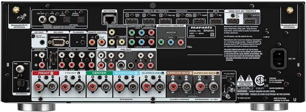 Marantz SR5015 7.2-Ch 8K AV Receiver with HEOS Renewed