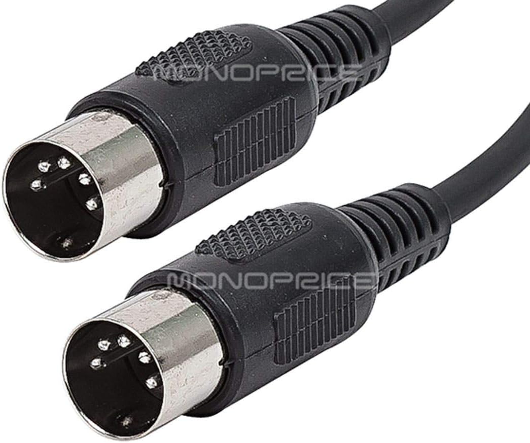 Monoprice 108533 10ft MIDI Cable - 5 Pin DIN