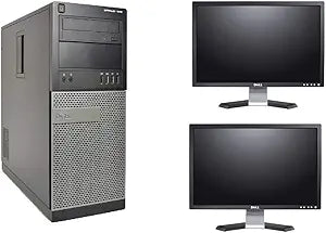 Dell 7010 Tower i5 Bundle Dual 22" LCD