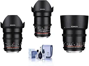 Rokinon Cine Lens Kit 24mm 35mm 85mm MFT Bundle