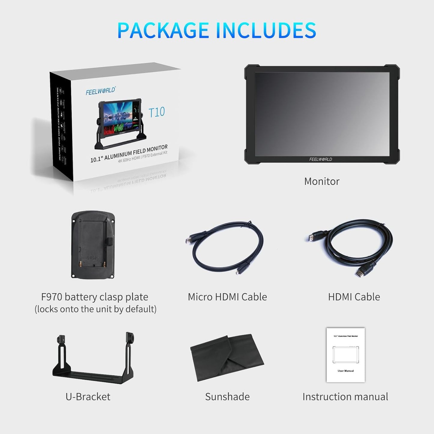 FEELWORLD T10 Camera Field Monitor Touchscreen 3D LUT