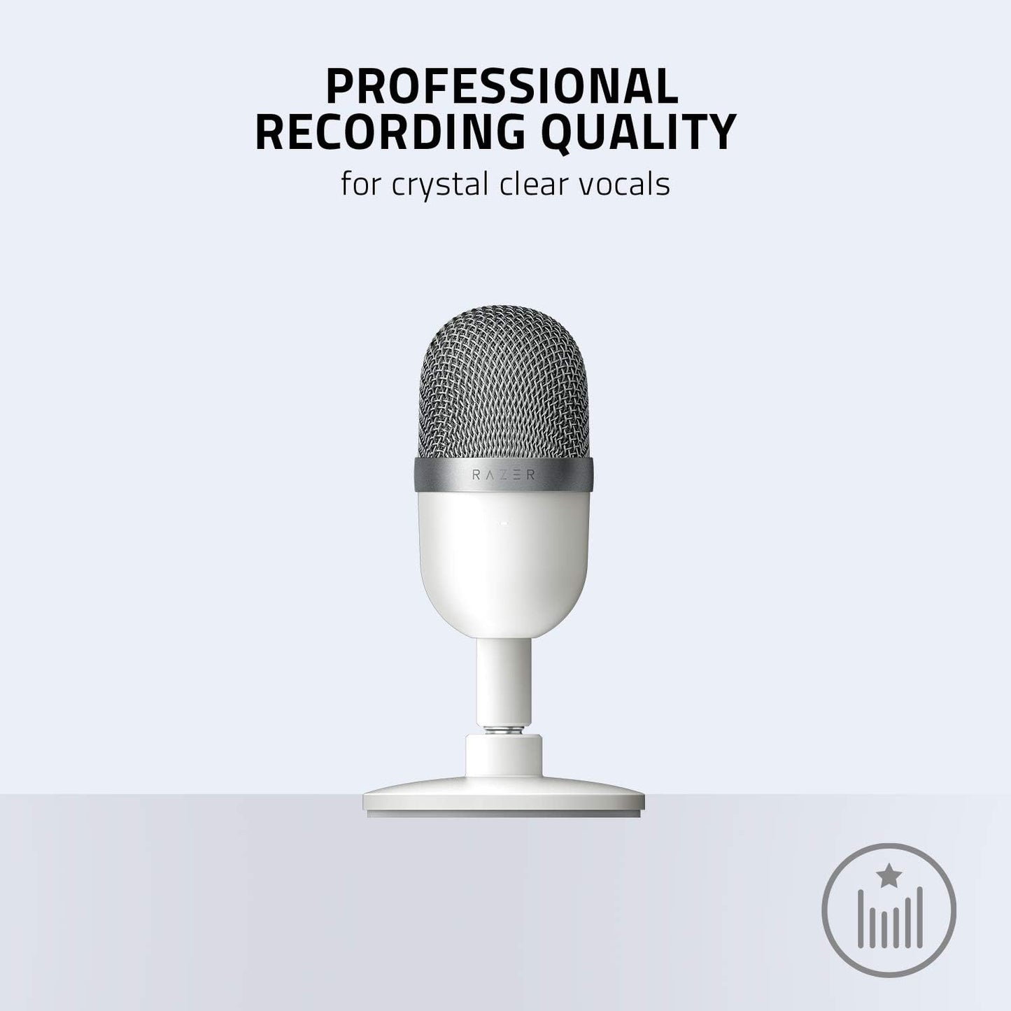 Razer RZ19-03450300-R3M1 Seiren Mini USB Microphone - Mercury White (Renewed)